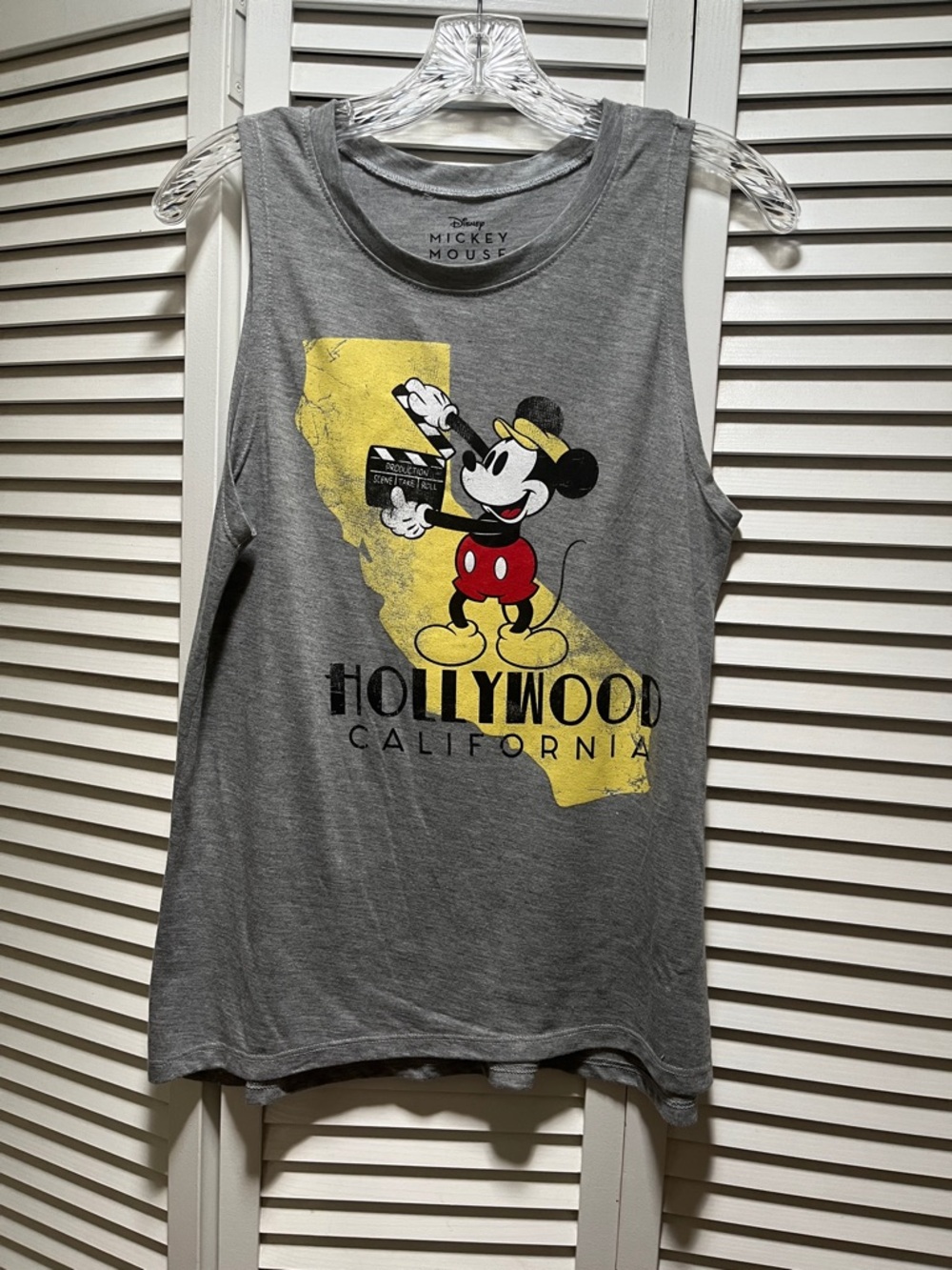 Disney Gray Tank with Yellow & Red Mickey Graphic